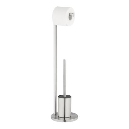 WENKO 25676100 - Súprava WC FERLA 18x69,5 cm, nerezová oceľ/saténový povrch