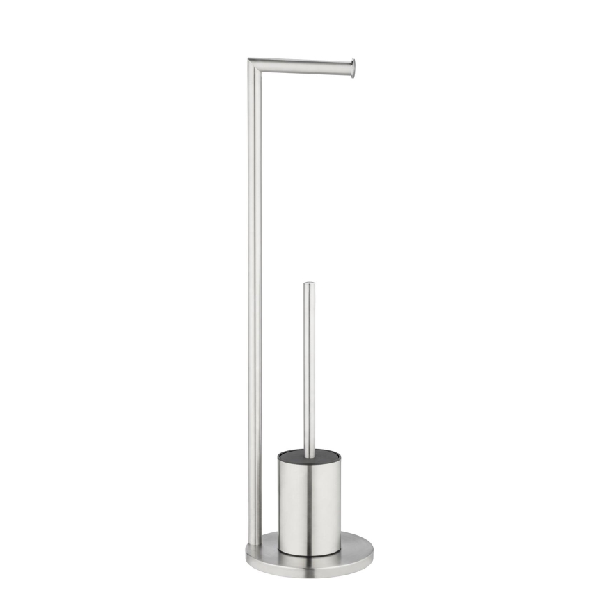 WENKO 25676100 - Súprava WC FERLA 18x69,5 cm, nerezová oceľ/saténový povrch