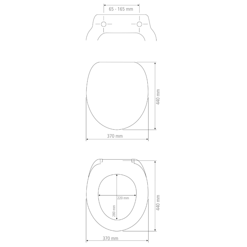 WENKO 25772100 - WC sedadlo BAMBUZA 37x44 cm čierna/hnedá/lesklý chróm