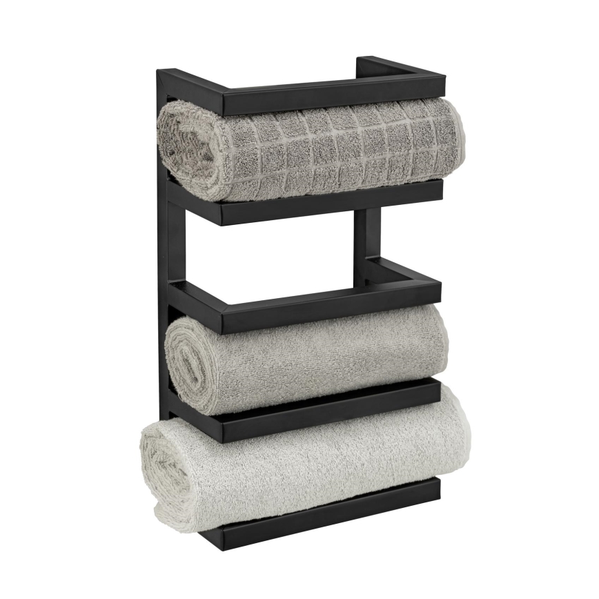 WENKO 25780100 - Stojan na uteráky FONDIRO 24x42 cm čierna