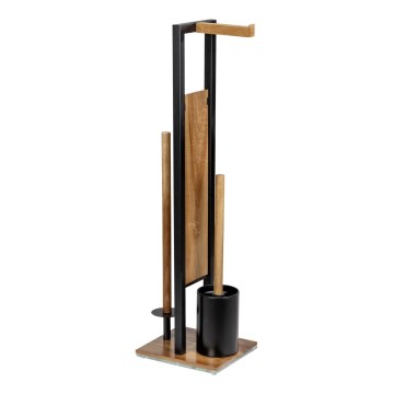 WENKO 25784100 - WC súprava RIVALTA 18x70 cm hnedá/čierna