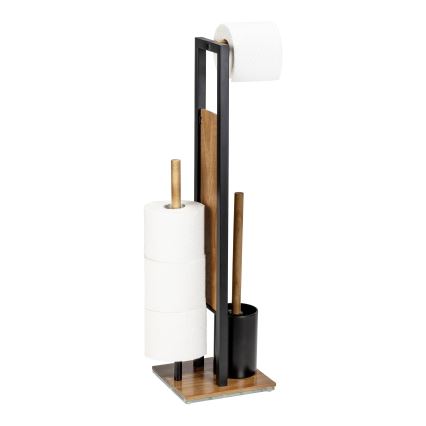 WENKO 25784100 - WC súprava RIVALTA 18x70 cm hnedá/čierna