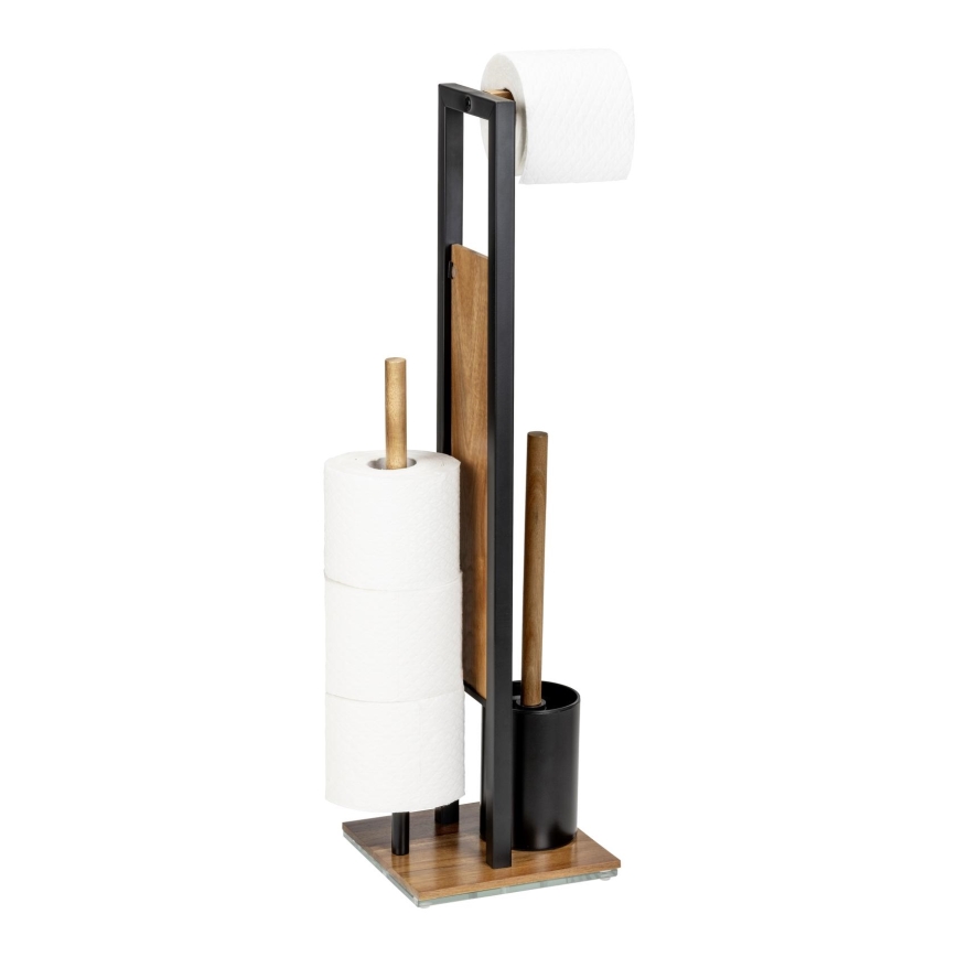 WENKO 25784100 - WC súprava RIVALTA 18x70 cm hnedá/čierna