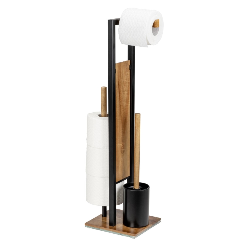 WENKO 25784100 - WC súprava RIVALTA 18x70 cm hnedá/čierna