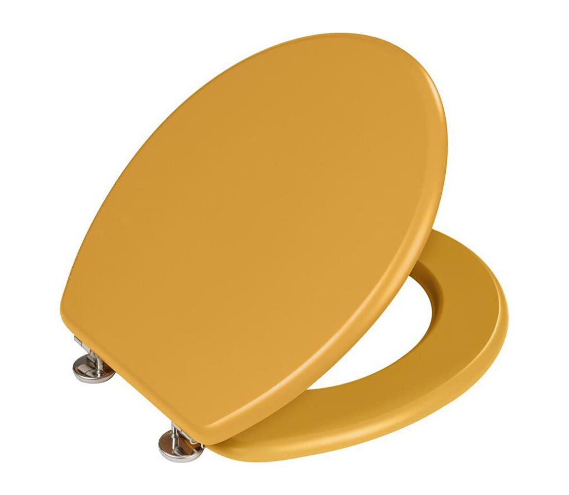 WENKO 25792100 - WC sedátko PRIMA 37x41 cm žlté/strieborné 25792100