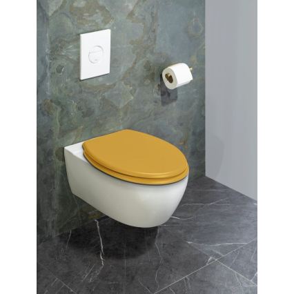 WENKO 25792100 - WC sedátko PRIMA 37x41 cm žlté/strieborné