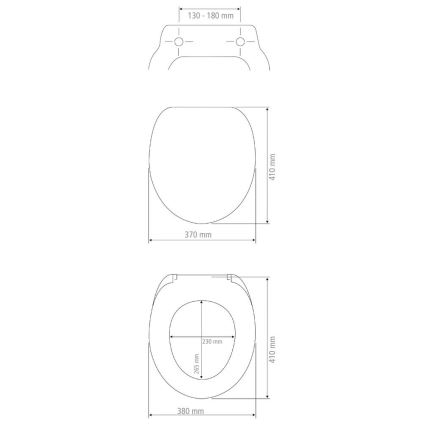WENKO 25792100 - WC sedátko PRIMA 37x41 cm žlté/strieborné