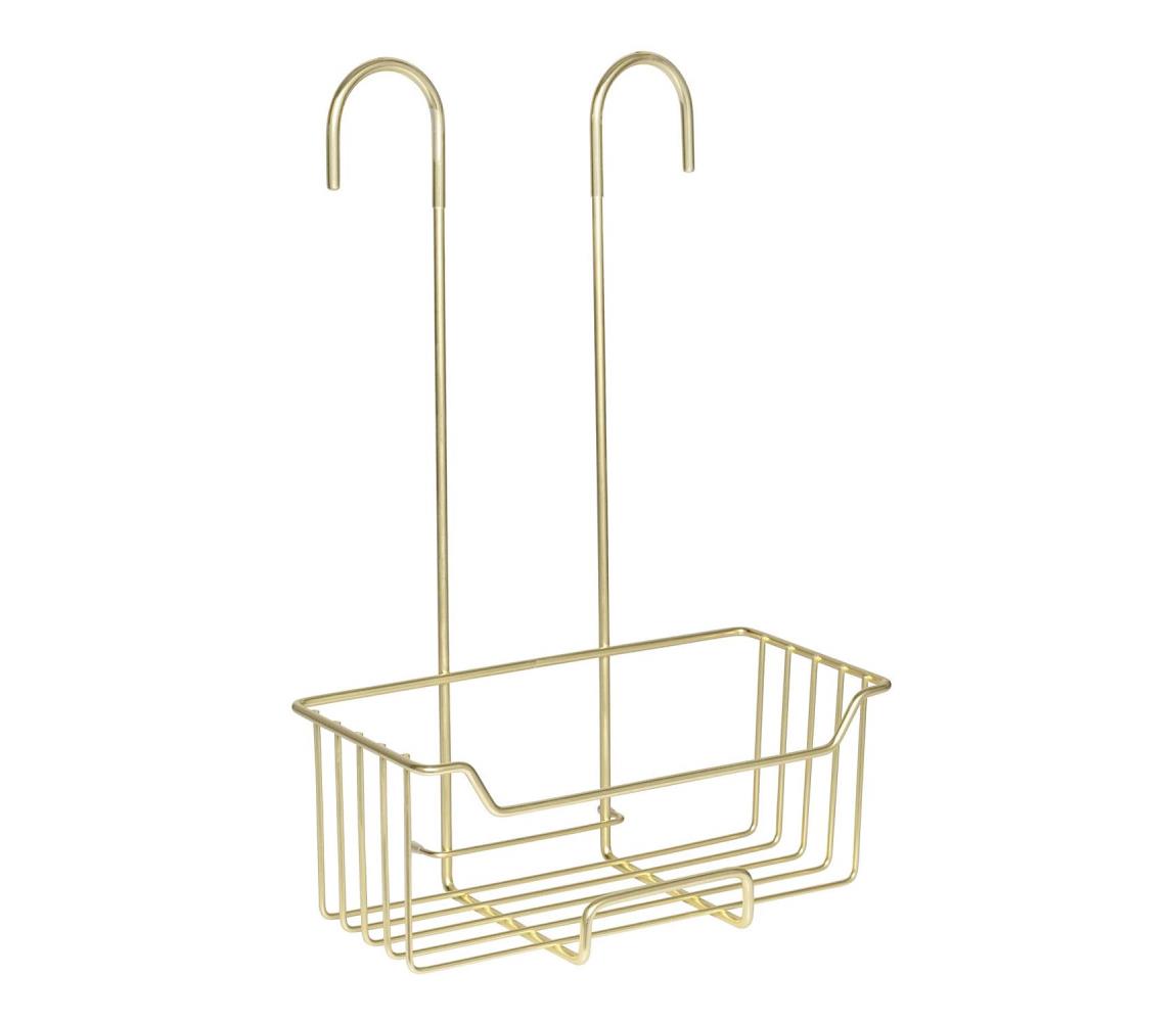 WENKO 25937100 - Sprchový kôš MILO 25x36 cm nerezová oceľ/zlatá/číra 25937100