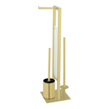 WENKO 26034100 - Sada na WC RIVALTA 18x70 cm nerez/zlatá/biela/čierna