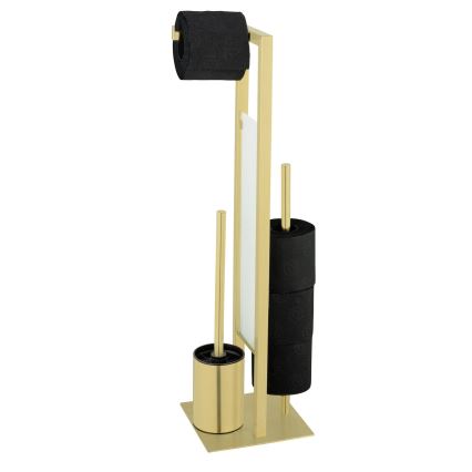 WENKO 26034100 - Sada na WC RIVALTA 18x70 cm nerez/zlatá/biela/čierna