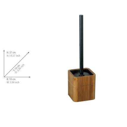 WENKO 26104100 - WC kefa SERRO 10x37 cm hnedá/čierna