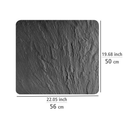 WENKO 2712984500 - Krycia doska ABDECKPLATTE - NEUTRAL 56x50 cm čierna/priehľadná