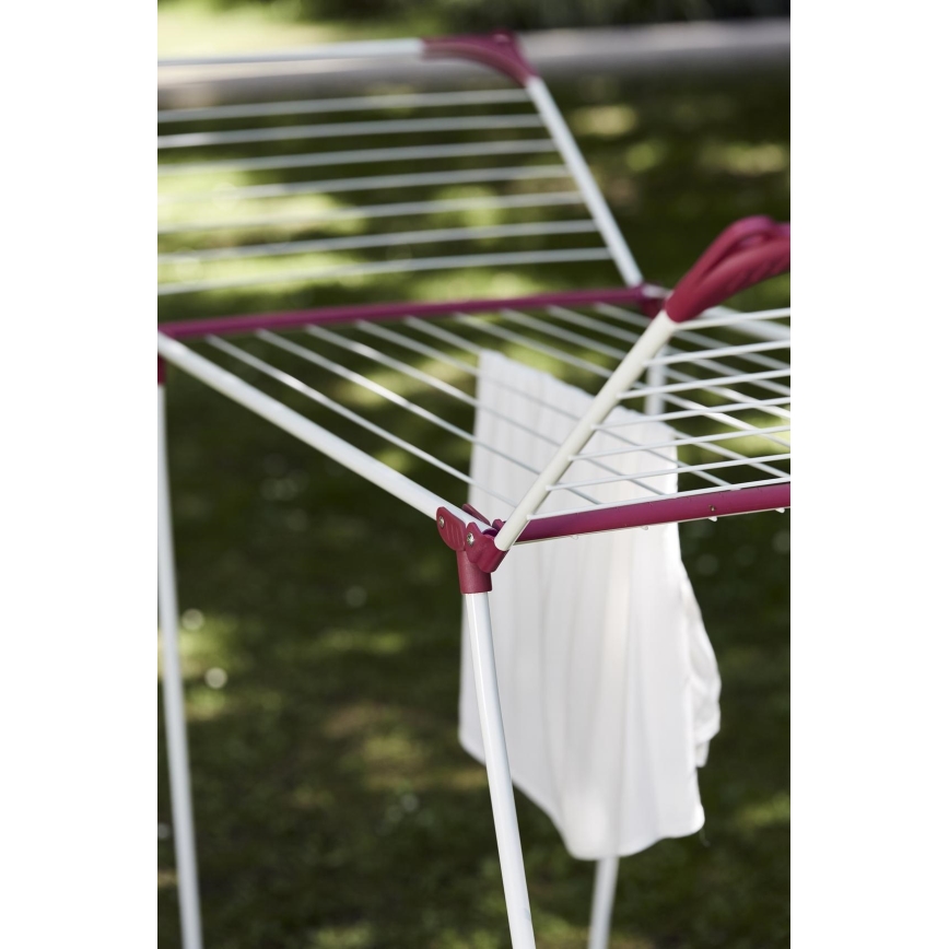 WENKO 3774021100 - Sušiak na bielizeň SUMMER DRY 153x76 cm biela/ružová