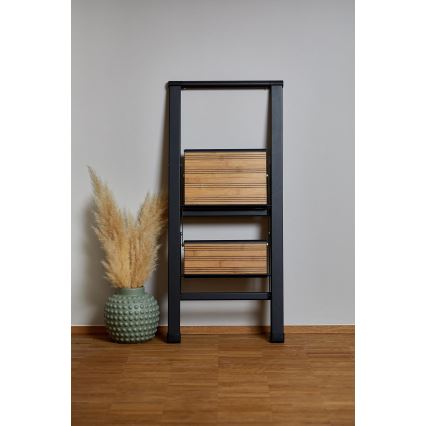 WENKO 50482100 - Schodíky ALU-DESIGN 44x101 cm čierne