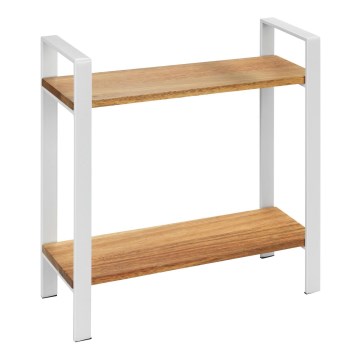 WENKO 53024100 - Polica LOUISA 32x33 cm biela/hnedá