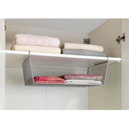 WENKO 53143100 - Strieborný košík 49x28 cm