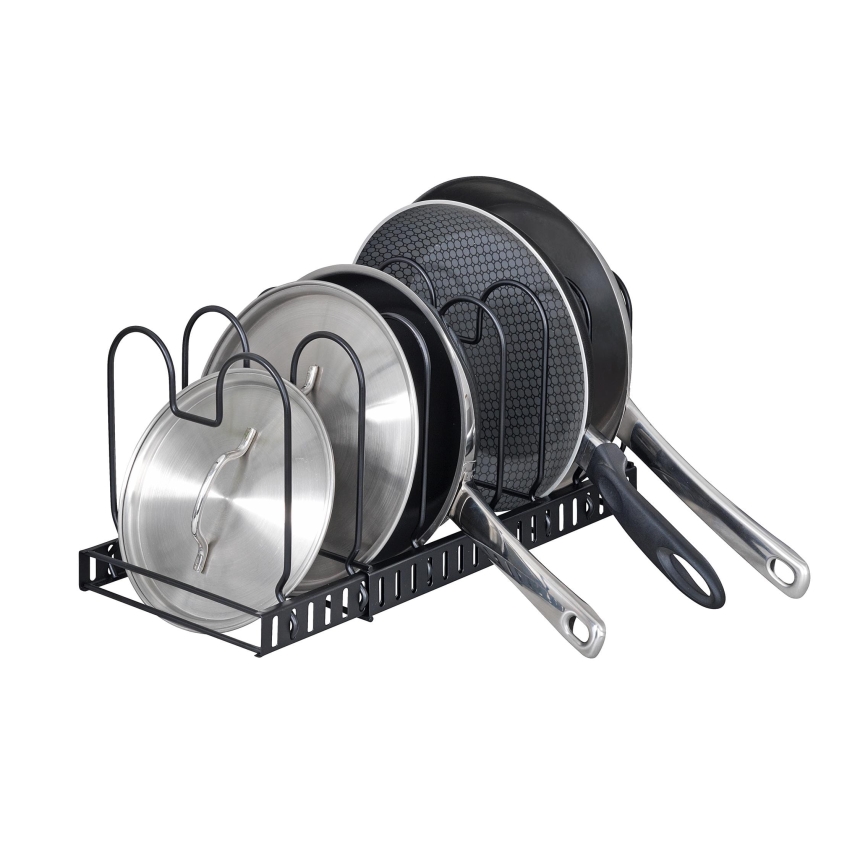 WENKO 53149100 - Držiak na pokrievky a panvice 18x18 cm čierny