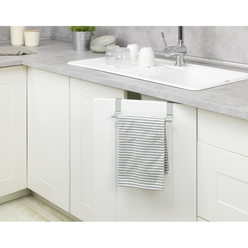 WENKO 53245100 - Držiak na uteráky TELESCOPE 7x6 cm strieborný/čierny