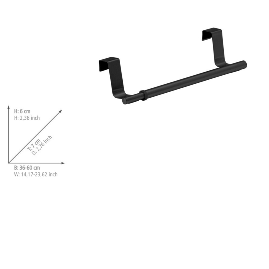 WENKO 53247100 - Držiak na uteráky 7x6 cm nerez/čierna