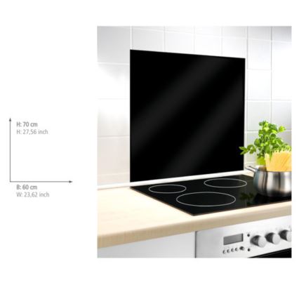 WENKO 53881100 - Zástena BLACK 60x70 cm čierna