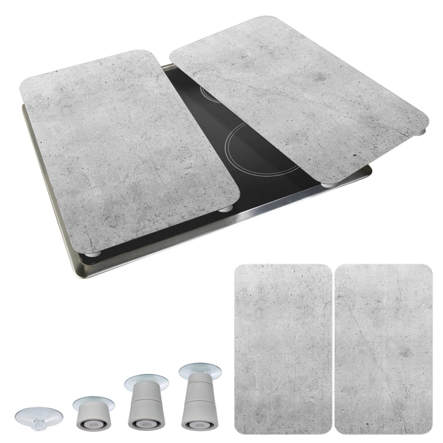 WENKO 53906100 - Kryt varnej dosky 30x52 cm sivý/priehľadný