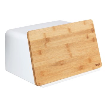 WENKO 54099100 - Chlebník KUBO 35x26,5 cm biela/hnedá