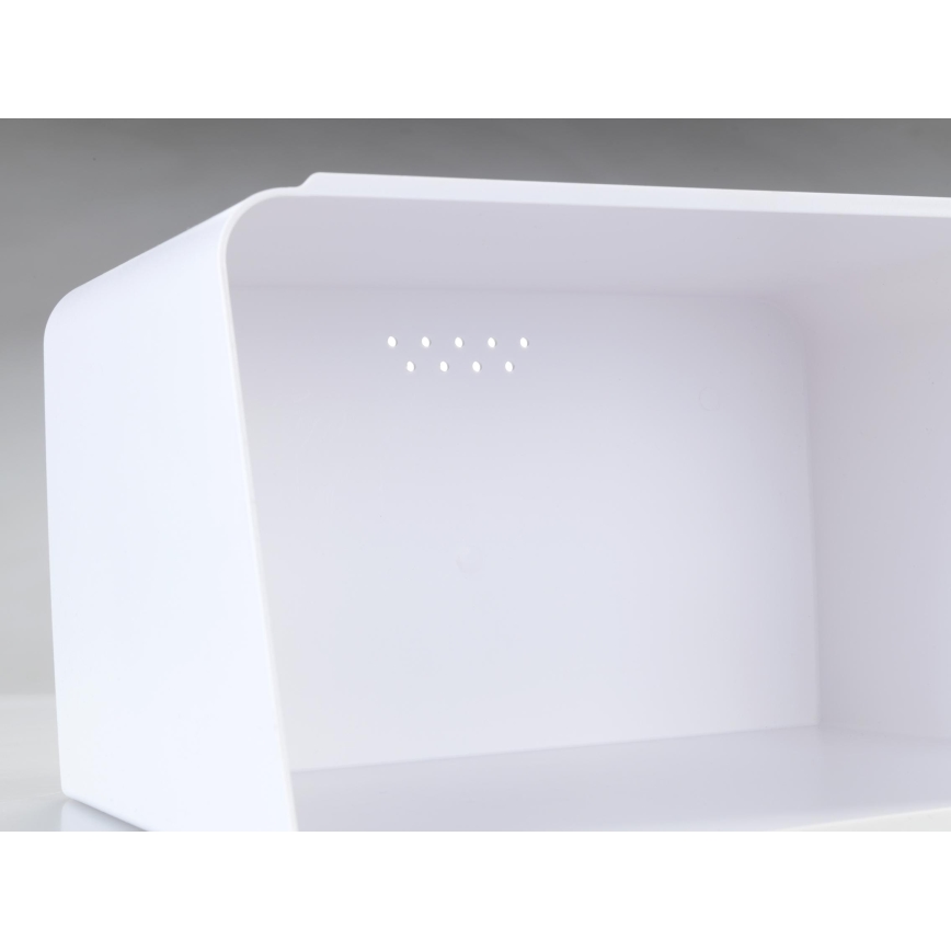 WENKO 54099100 - Chlebovnica KUBO 35 x 26,5 cm biela/hnedá