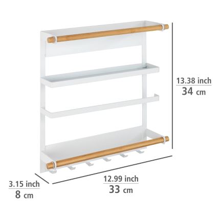 WENKO 54113100 - Organizér MAGNA 33x34 cm biela/hnedá/čierna