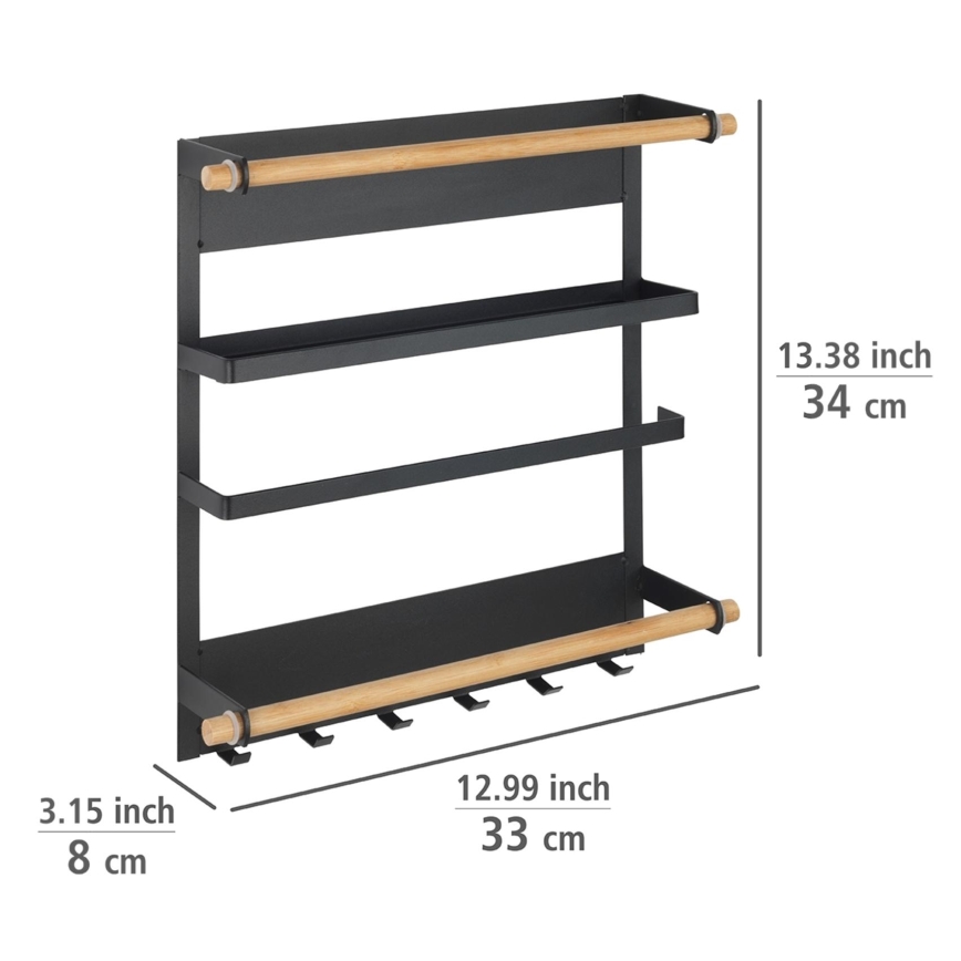 WENKO 54114100 - Organizér MAGNA 33x34 cm čierna/hnedá