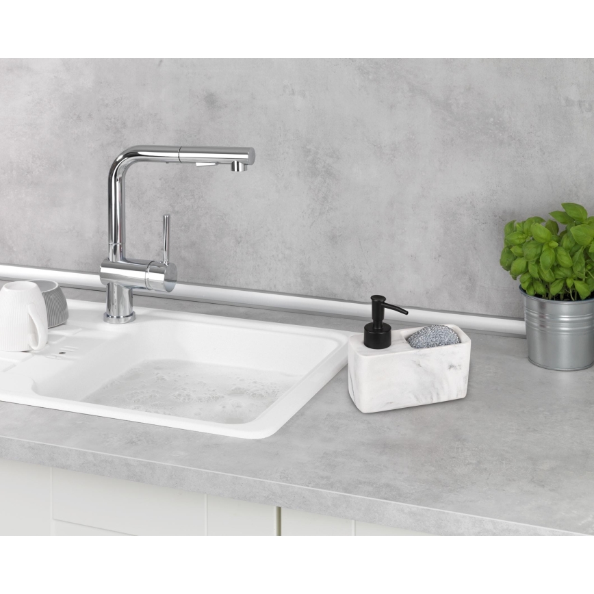 WENKO 54668100 - Dávkovač mydla RESA 14,5x14,3 cm biela/čierna