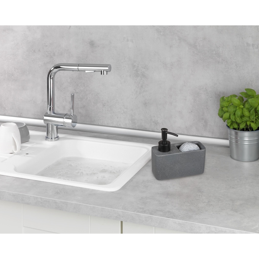WENKO 54669100 - Dávkovač mydla RESA 14,5x14,3 cm šedá/čierna