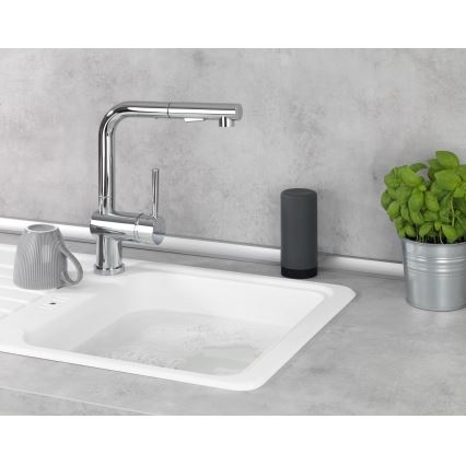 WENKO 54680100 - Dávkovač EASY SQUEEZ-E 6x14 cm sivá/čierna