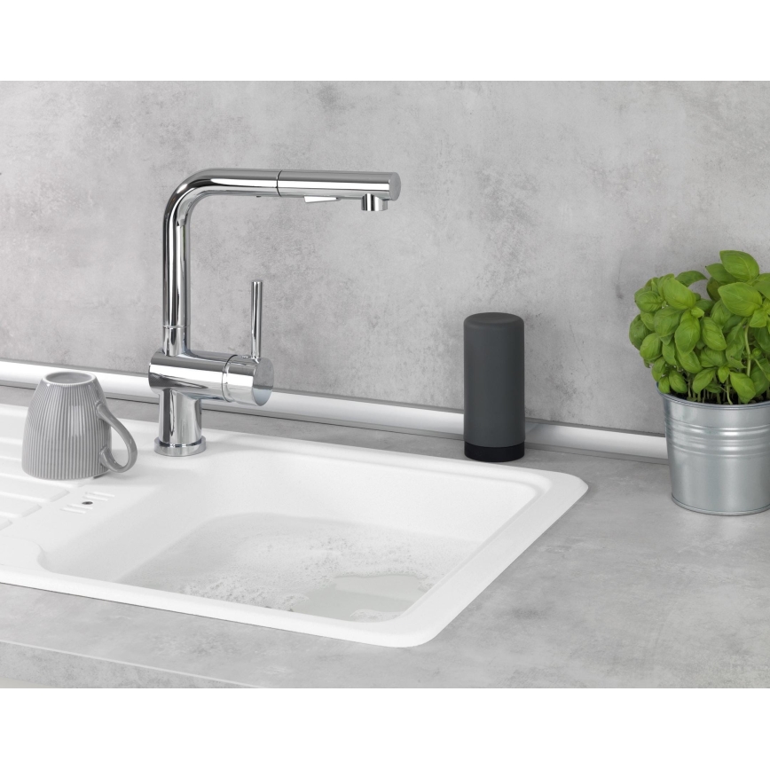 WENKO 54680100 - Dávkovač EASY SQUEEZ-E 6x14 cm sivá/čierna