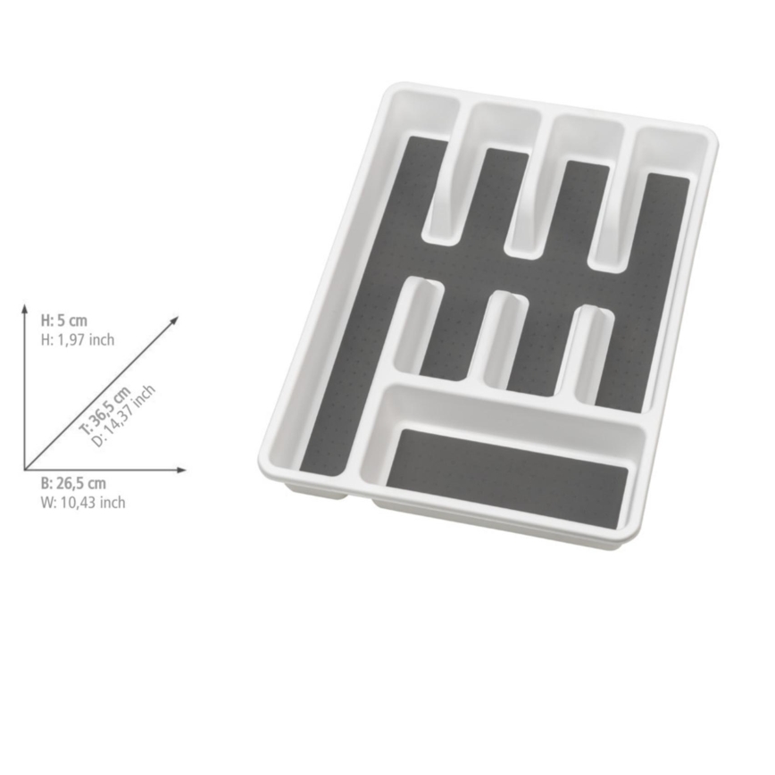 WENKO 54788100 - Príborník 26,5x36,5 cm biela/sivá
