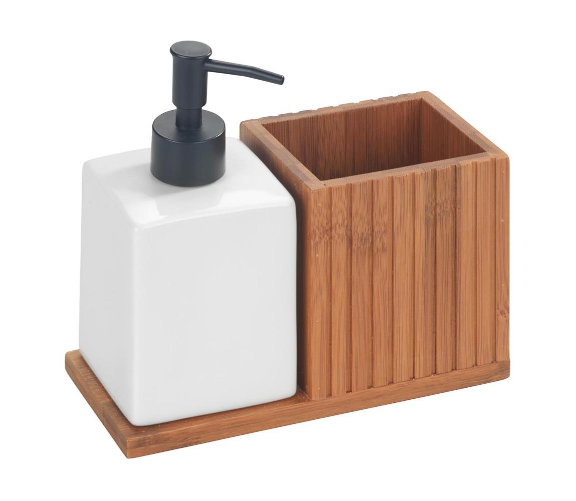 WENKO 54944100 - Dávkovač mydla MERA 18,5x17 cm hnedý 54944100