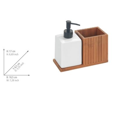 WENKO 54944100 - Dávkovač mydla MERA 18,5x17 cm hnedý