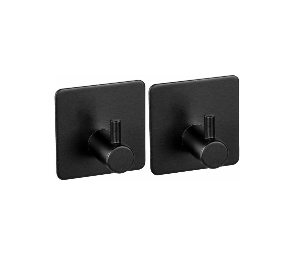 WENKO 55009100-Háčik BLACK OUTDOOR KITCHEN 4,5x4,5 cm nerez/čierna 55009100