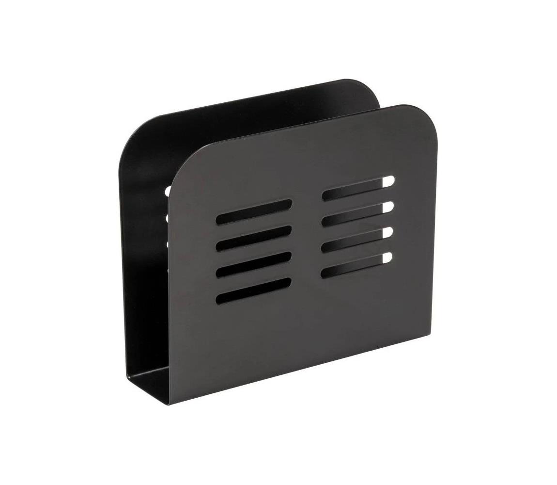 WENKO 55025100-Držiak servítok BLACK OUTDOOR KITCHEN 15x12,5 cm čierny 55025100