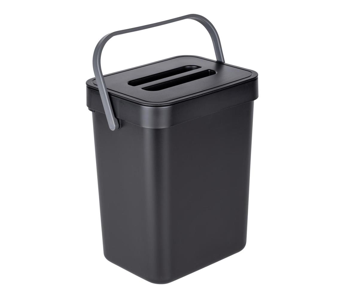 WENKO 55027100 - Odpadkový kôš BLACK OUTDOOR KITCHEN 19x24 cm čierny/šedý/priehľadný 55027100
