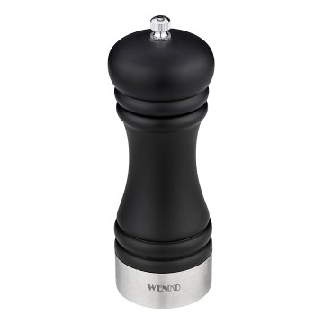 WENKO 55082100-Mlynček na soľ BLACK OUTDOOR KITCHEN 5x17,5 cm strieborná/čierna/biela