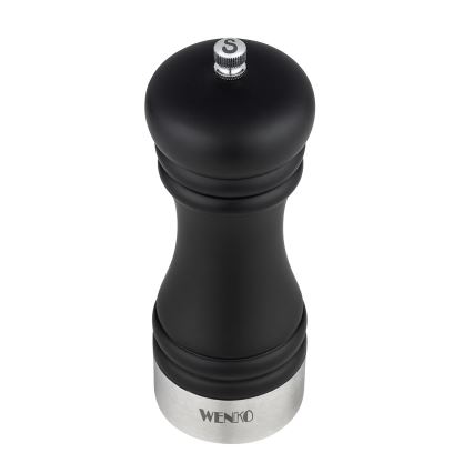 WENKO 55082100-Mlynček na soľ BLACK OUTDOOR KITCHEN 5x17,5 cm strieborná/čierna/biela