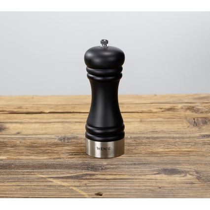 WENKO 55082100-Mlynček na soľ BLACK OUTDOOR KITCHEN 5x17,5 cm strieborná/čierna/biela