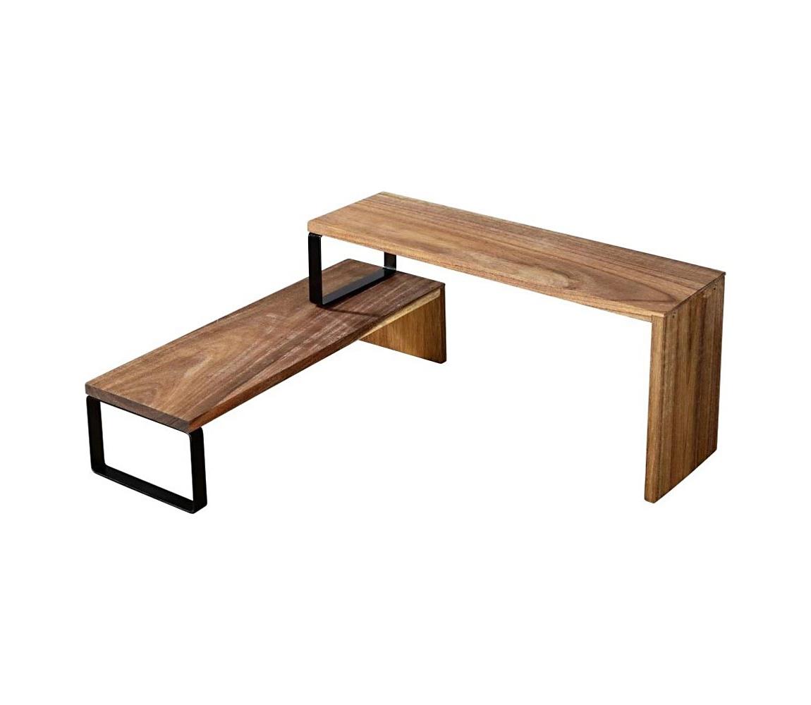 WENKO 55097100 - Polica BLACK OUTDOOR KITCHEN 36x16 cm hnedá/čierna 55097100