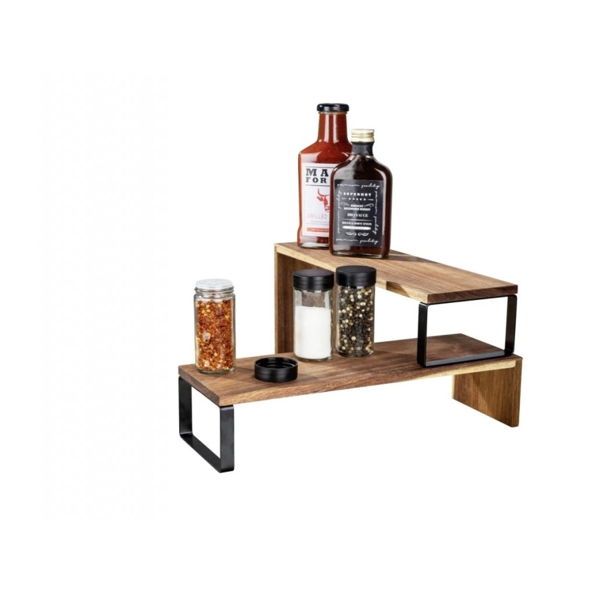 WENKO 55097100-Polica BLACK OUTDOOR KITCHEN 36x16 cm hnedá/čierna