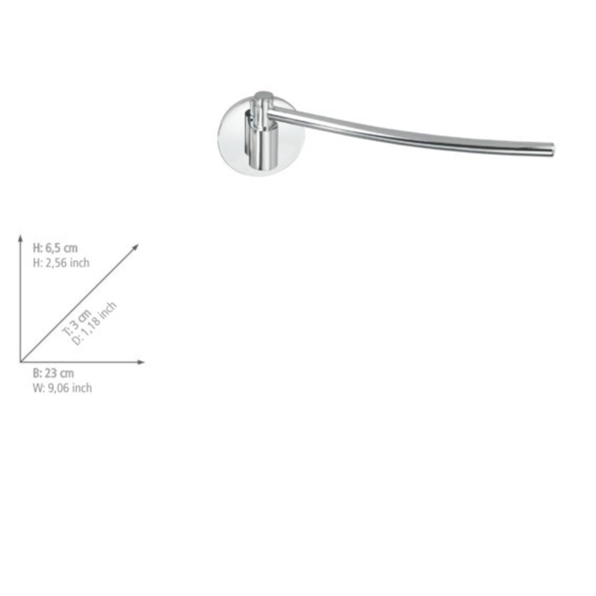 WENKO 5639100 - Držiak na utierky TURBO-LOC KÜCHE 23x6,5 cm nerez/strieborná
