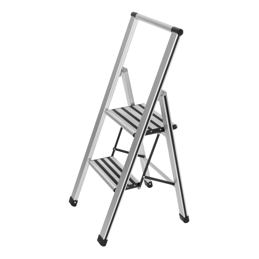 WENKO 601011100 - Stupienkový rebrík ALU-DESIGN 44x101 cm strieborná/čierna