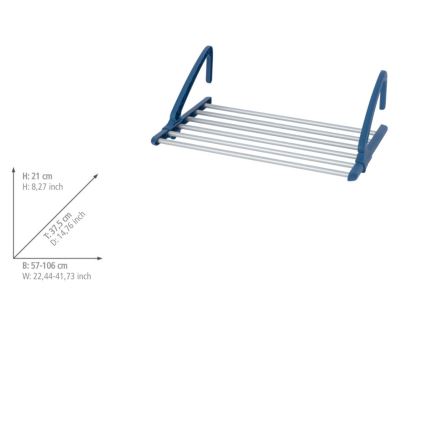 WENKO 63005800 - Sušiak na prádlo 37,5x21 cm nerez/strieborná/modrá