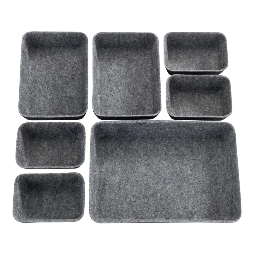 WENKO 64502100 - Organizér do zásuvky FELT 28,5x20 cm sivý