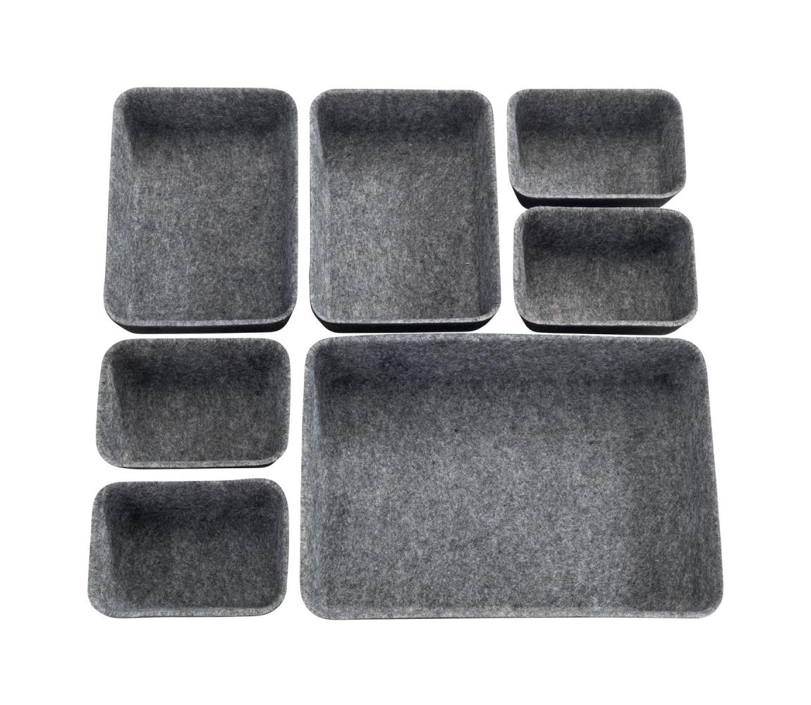 WENKO 64502100 - Organizér do zásuvky FELT 28,5x20 cm sivý 64502100