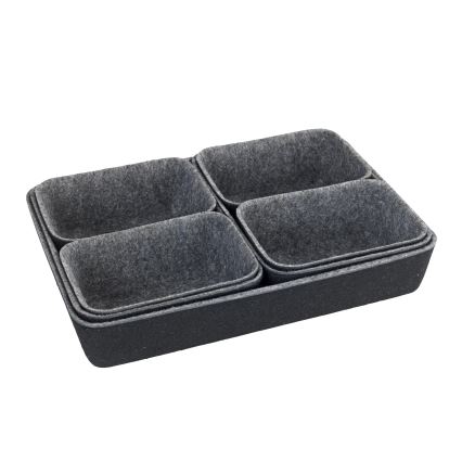 WENKO 64502100 - Organizér do zásuvky FELT 28,5x20 cm sivý